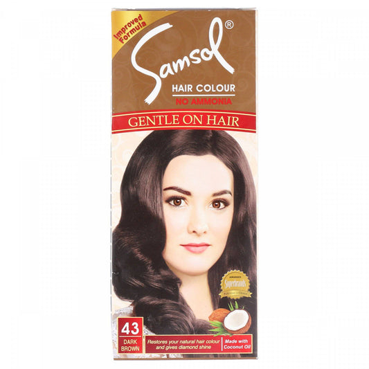 SAMSOL HAIR COLOUR 43 DARK BROWN