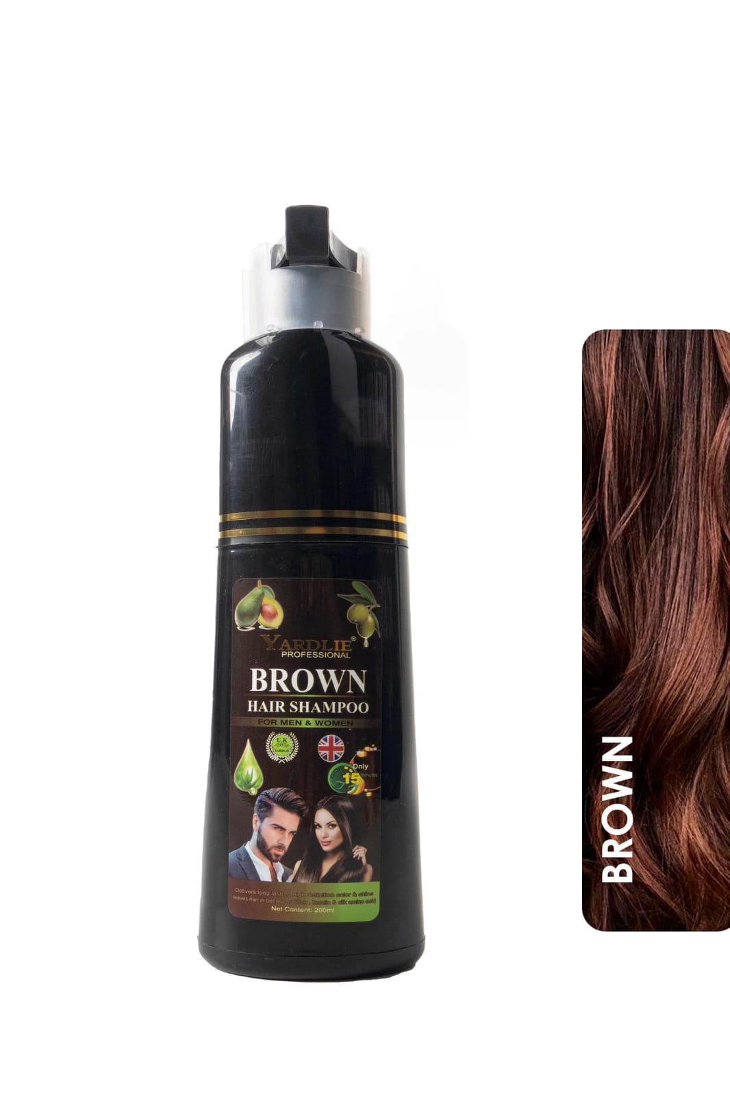 YARDLE HAIR COLOR SHAMPO BROWN 200ML