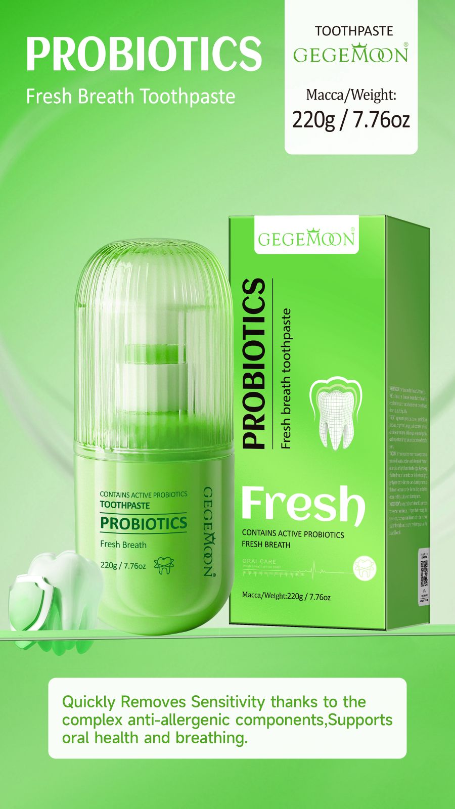 PROBIOTIES FRESH TOOTHPASTE 220G