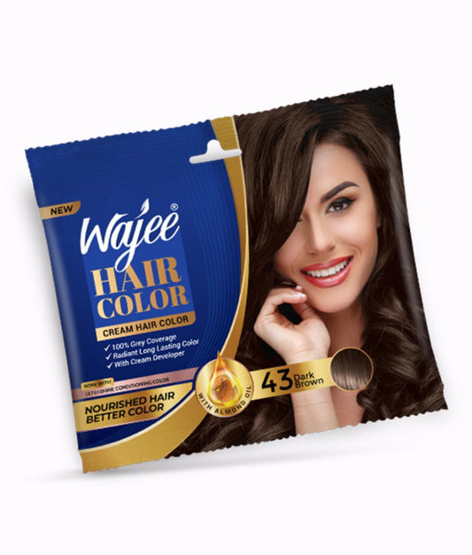 WAJEE HAIR COLOUR 43 DARK BROWN